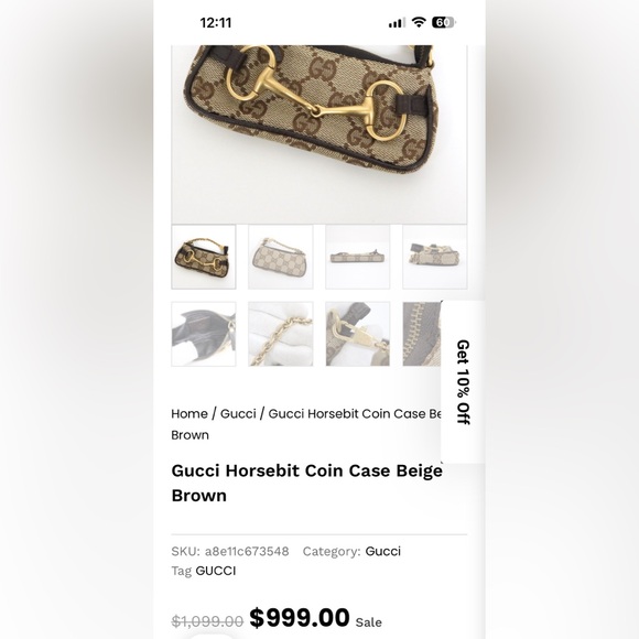 Tom Ford x Gucci Brown 'GG' Horsebit Micro Mini Chain Bag - Picture 16 of 16